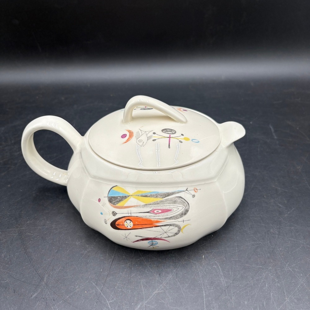Anton Refregier Paden City Pottery MCM Retro Soup Gravy Dish with Lid